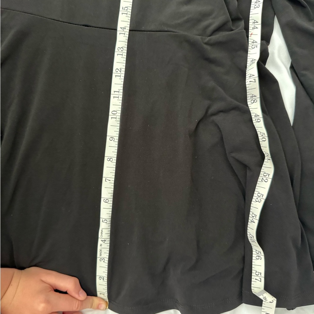 NWT Torrid Plus Size 00 Black Studio Knit Surplice Wrap Long Sleeve Top - Picture 8 of 11